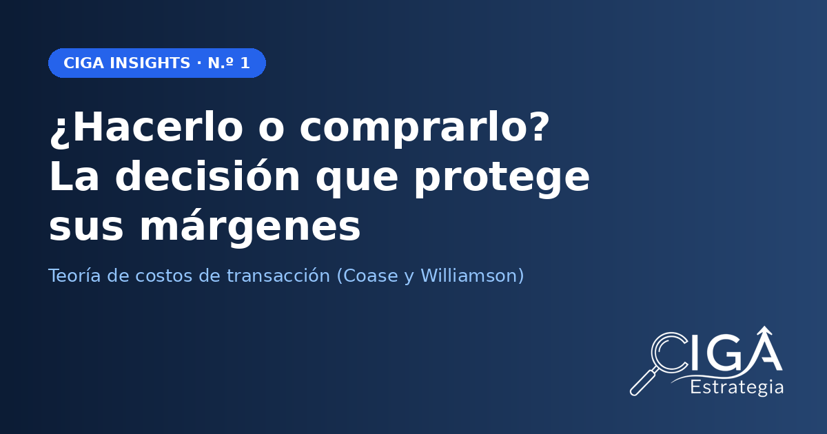 ¿Hacerlo o comprarlo? La decisión que protege sus márgenes